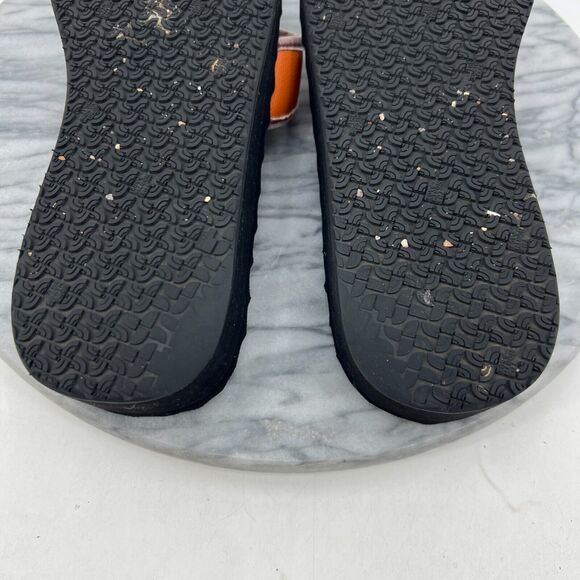 The North Face Sandals Womens 9 Foam Thong Flip Flop Orange Black Slip On - Picture 11 of 14